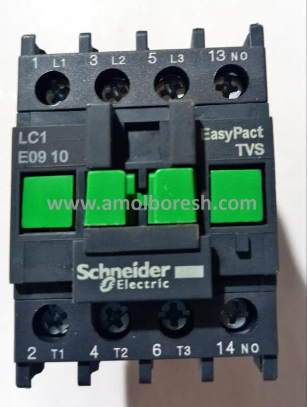 کنتاکتور اشنایدر 9 آمپر بوبین تکفاز 4 کیلو وات(LC1E0910M5N) - Image 4