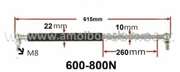 جک 800-600 نیوتون با کورس260 میلیمتر (دربهای کناری سندینگ) - Image 2