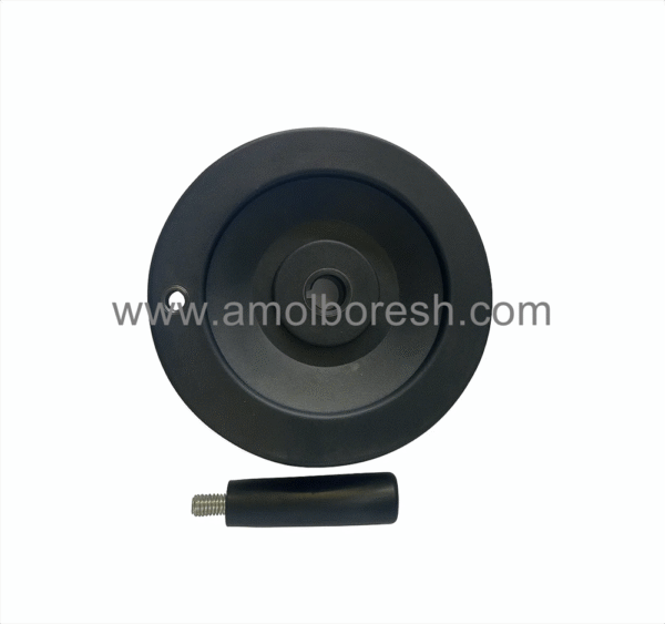 دسته چرخان قطرسوراخ شفت16mm قطر فلکه  158mm برای تنظیم ارتفاع اره اصلی