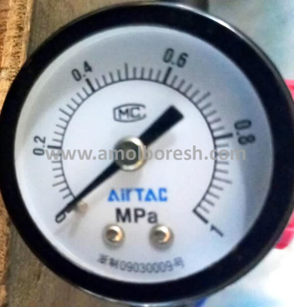 فشار شکن باد به همراه مانومتر 10 بار AIRTAC AR1500(لبه چسبان سری Queen 4) - Image 2