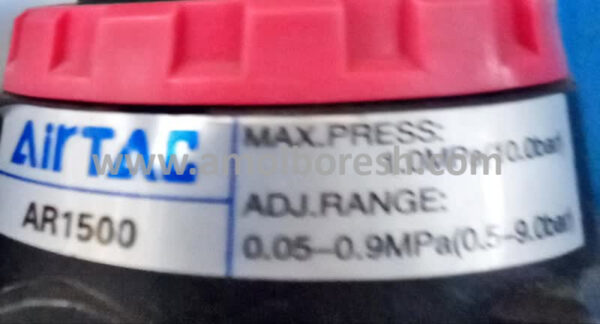 فشار شکن باد به همراه مانومتر 10 بار AIRTAC AR1500(لبه چسبان سری Queen 4) - Image 4