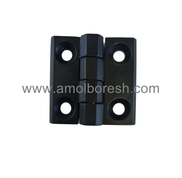 لولای فلزی دوتیکه دو سوراخ 40*40 میلیمتر درب کابین CNC
