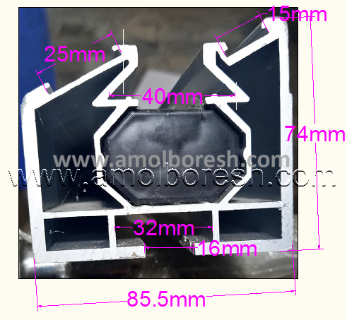 گونیای جلوی آلومینیومی ریل دورکن 1.8 متری - Image 2