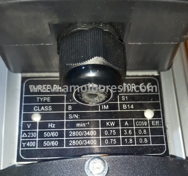 الکتروموتور القایی سه فاز 0.75KW(اره خط زن دورکن سیکار) - Image 2