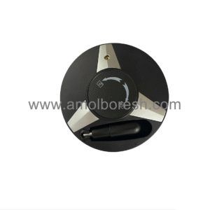 دسته چرخان دسته تاشو زاویه 45درجه قطر فلکه 180mm سوراخ شفت 17mm دورکن یونیسانیکس