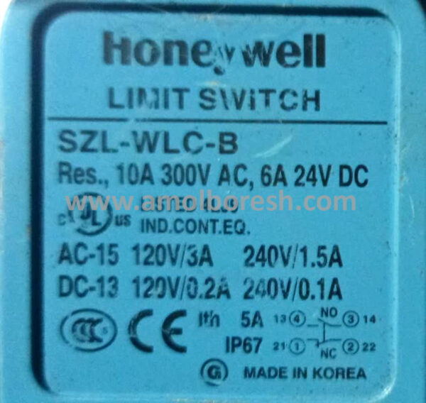 میکروسوئیچ هانیول honeywell مدل SZL-WLC-B - Image 2