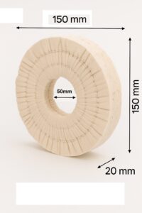 پد پولیش لبه چسبان دو دوخت (قطر سوراخ درونی 50 قطر بیرونی 150 )
