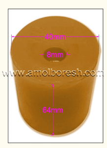 ضربه گیر ثابت کرنر ابتدا(قطر بیرونی 40 میلیمتر قطر درونی8 میلیمتر ارتفاع 64 میلیمتر)