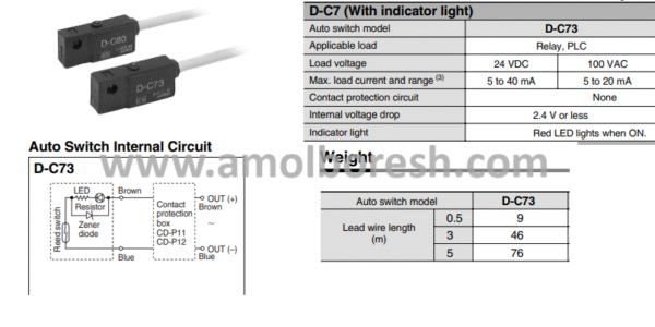سنسور جک پنوماتیک D-C73به همراه براکت ( کویین 5) - Image 4