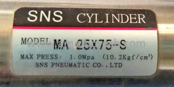 جک پنوماتیک  SNS مدل  CYLINDER MA 25*75-S - Image 2