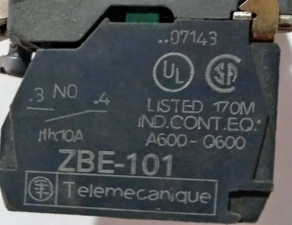 شستی استارت مشکی 10 آمپر(TELEMECANIQUE ZBE-101) - Image 2