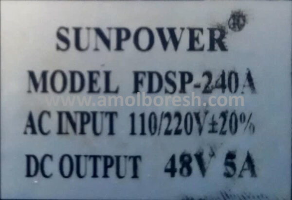 منبع تغذیه 220 به 48 ولت 5 آمپر SUNPOWER(FDSP-240Aمدل) - Image 2