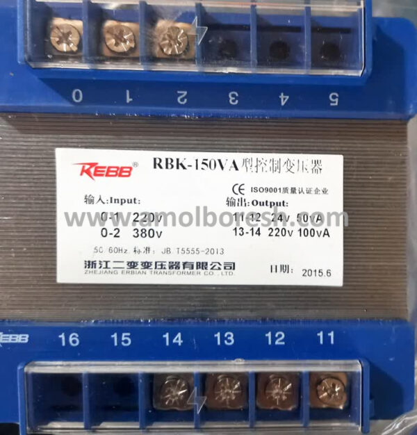 ترانس کاهنده 220 ولت به 24 ولت و 380 ولت به 220 ولت(KEBB RBK-150VA) - Image 2
