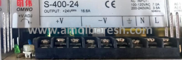 پاور بدنه فلزی 24 ولت 16.6آمپر OMWO (مدل S-400-24) - Image 2