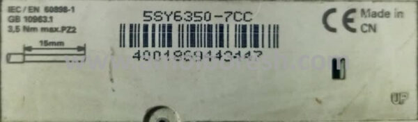 فیوز مینیاتوری سه فاز زیمنس 50آمپر(5SY6350-7CC MCB C50) - Image 2