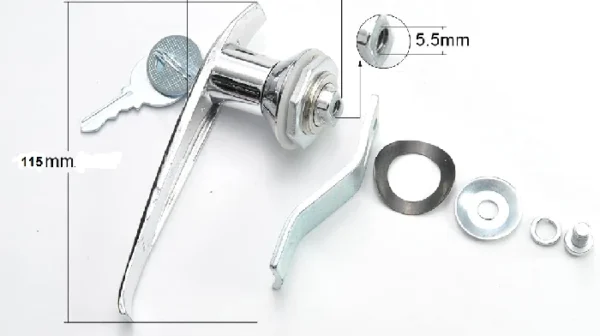 قفل امنیتی دستگیره L شکل با کلید (MS-304) - Image 2
