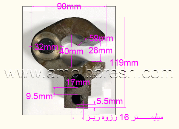 قطعه چدنی داخل گونیای متحرک پشت اره(دورکن جونیور و PS مدل دوم) - Image 2