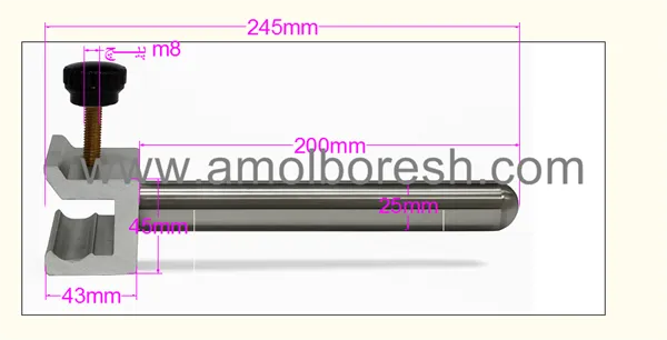 دستگیره کمکی بغل ریل دورکن واگنی - Image 2