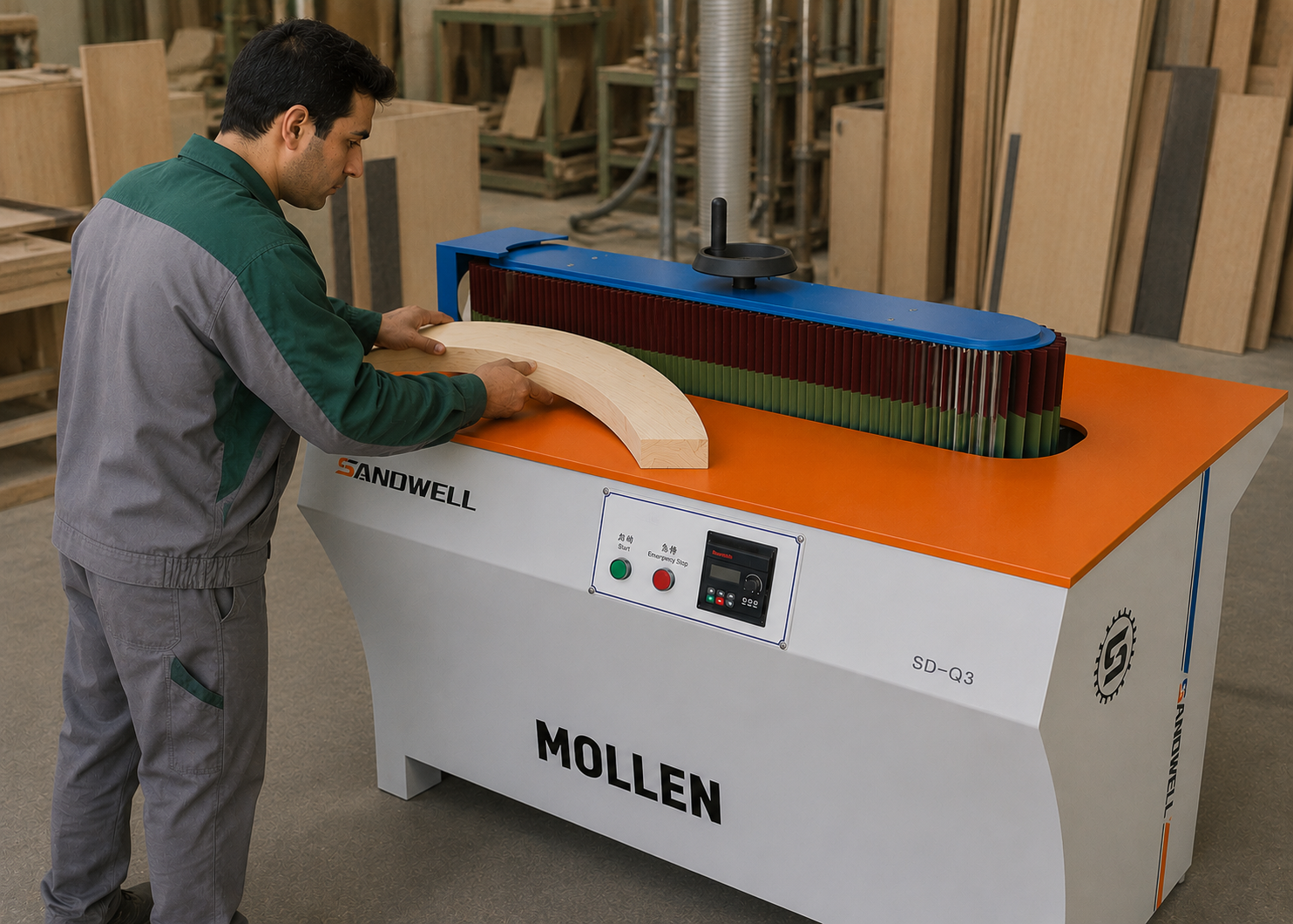 دستگاه سنباده براش mdf